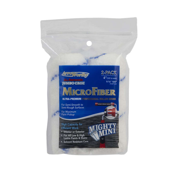 Arroworthy 6.5" Microfiber Mini Jumbo Cage Roller Covers 2-Packs