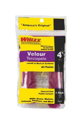 Whizz 4" Velour Roller Cover 2-Pack