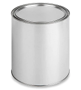 Empty Metal Quart Can with Lid